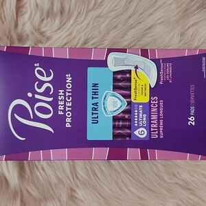 Brand New POISE ULTRA THIN ULTRA LONG MAXIMUM PROTECTION PADS-26CT